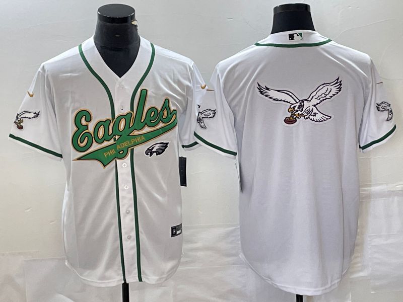 Men Philadelphia Eagles Blank White Nike 2023 Co Branding Game NFL Jersey style 3->philadelphia eagles->NFL Jersey